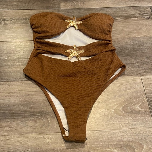 SHEIN Other - SHEIN Brown Starfish One Piece - Medium NWOT